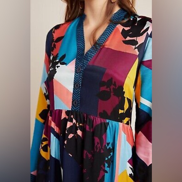 Anthropologie Gillian Abstract Shirtdress x Maeve - Picture 4 of 7